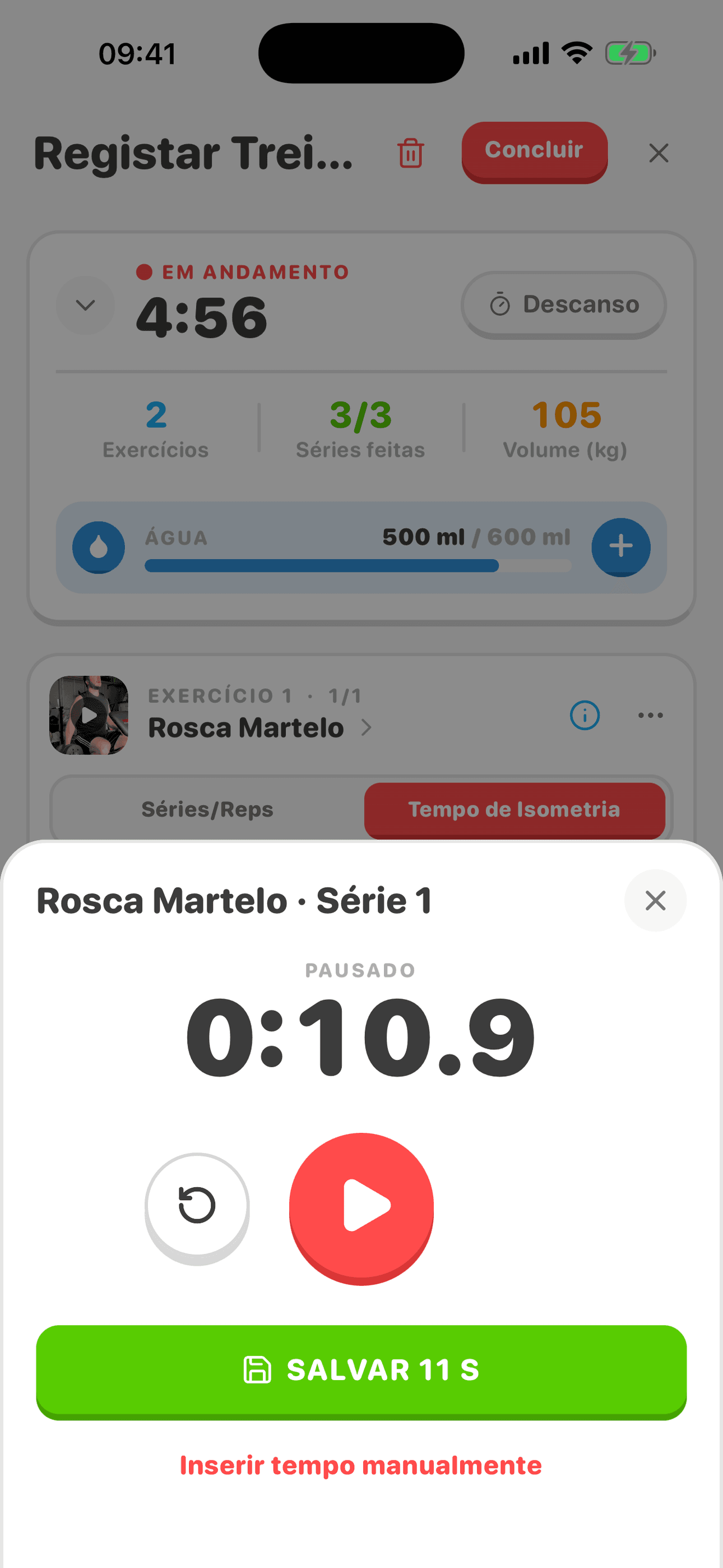 Timer de sustentação