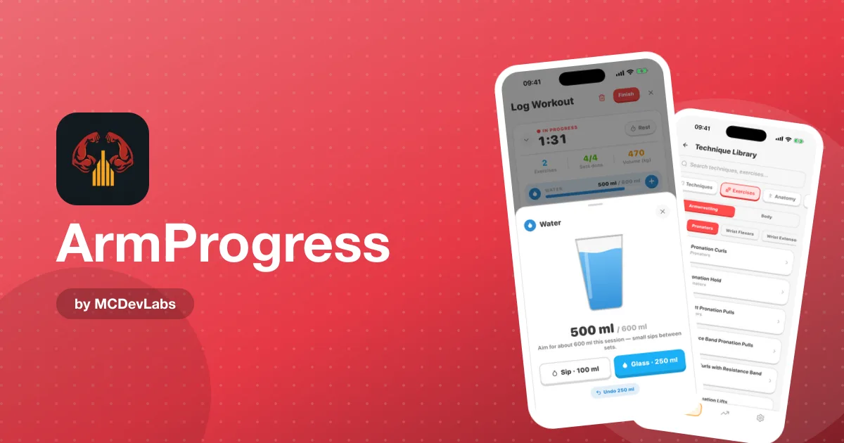ArmProgress Features — A Tour of the Armwrestling Training App