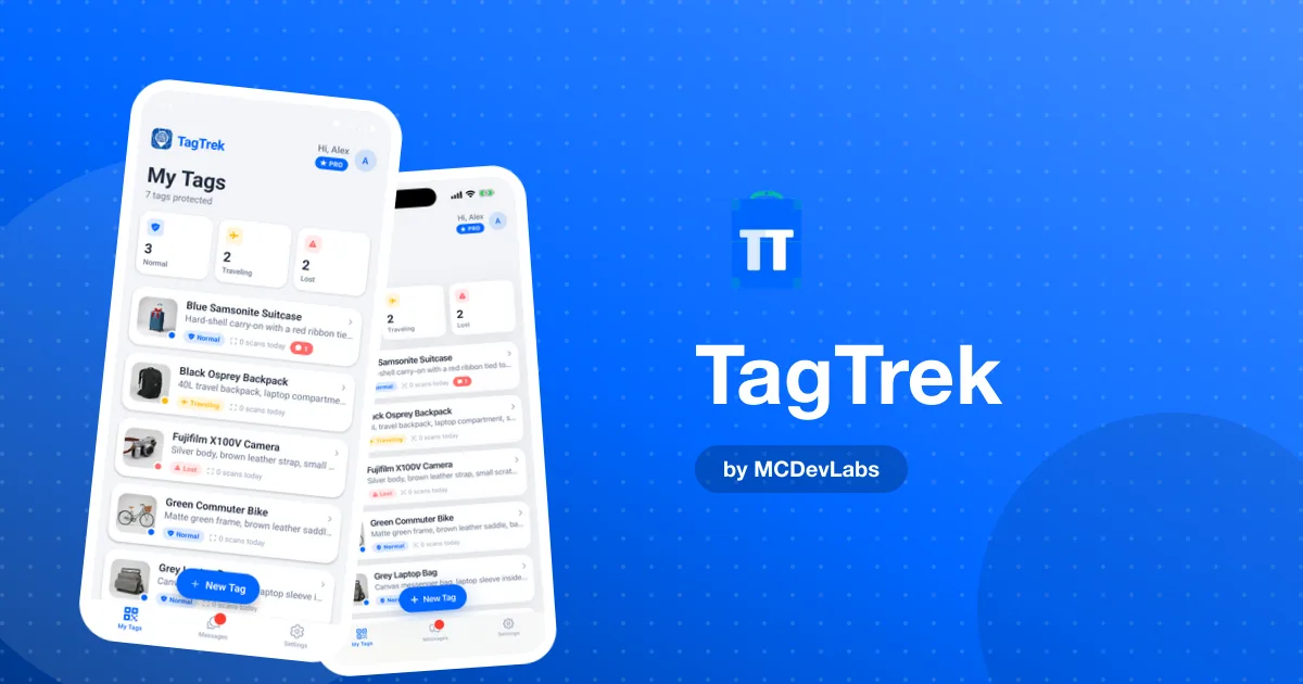 TagTrek for Pets — A QR Collar Tag That Gets Them Home Fast