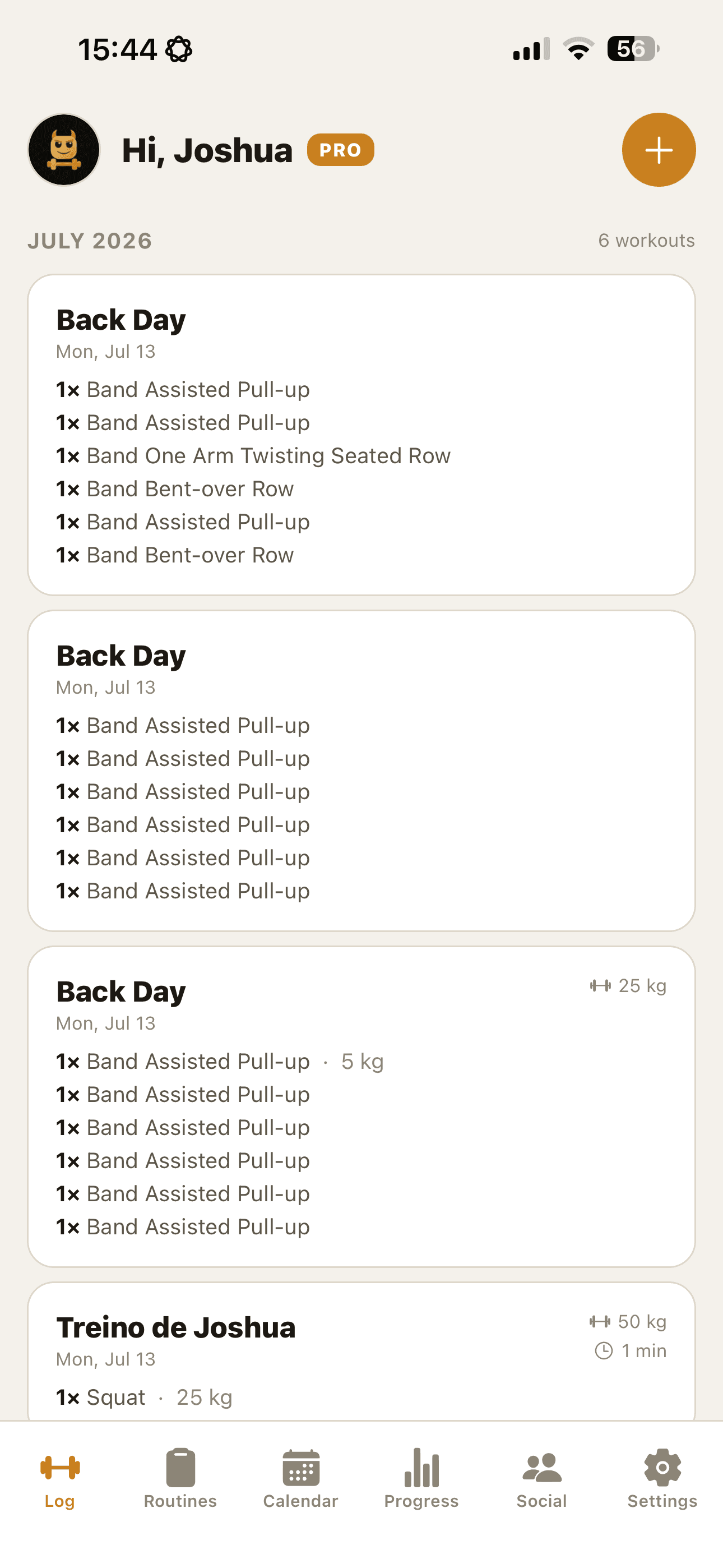 GymMonster app screenshot