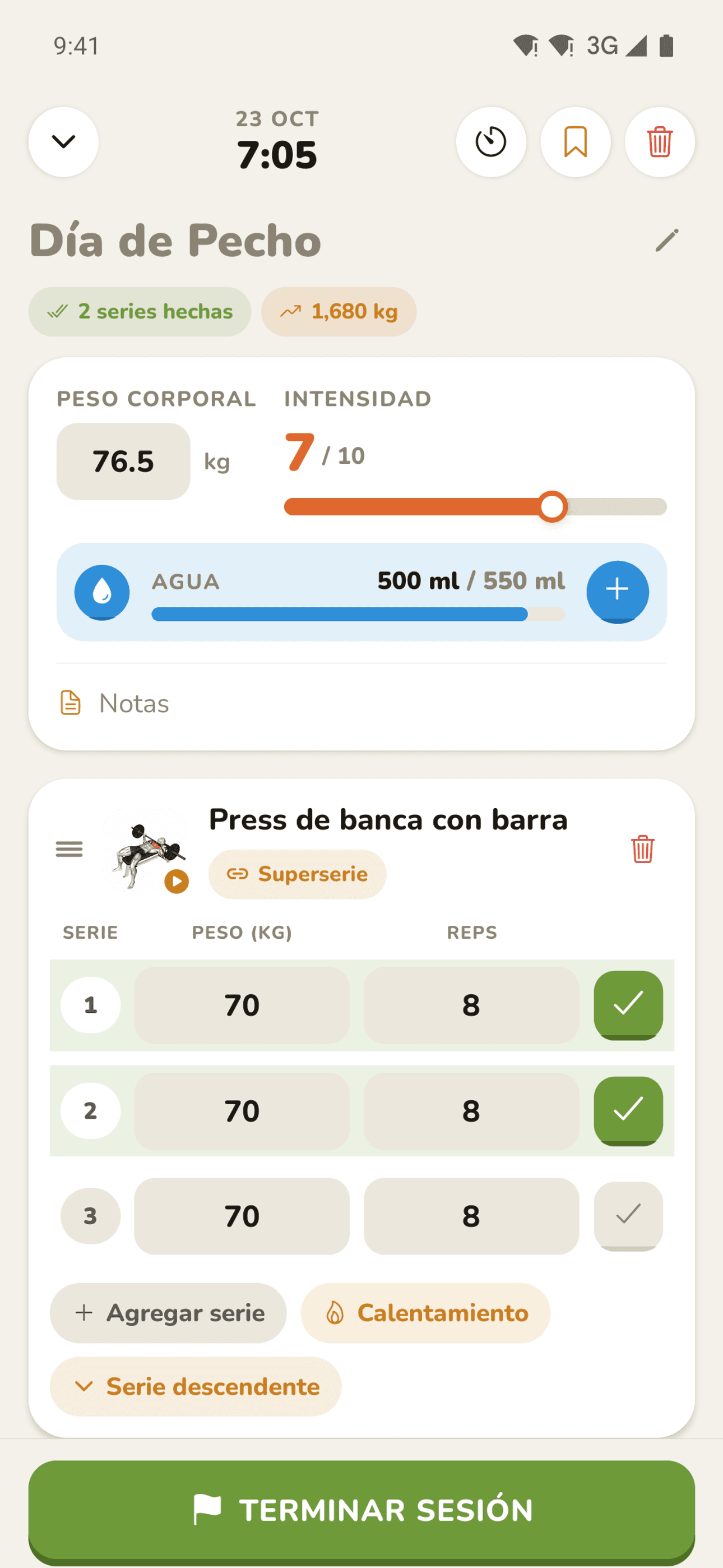 Registro rápido serie a serie