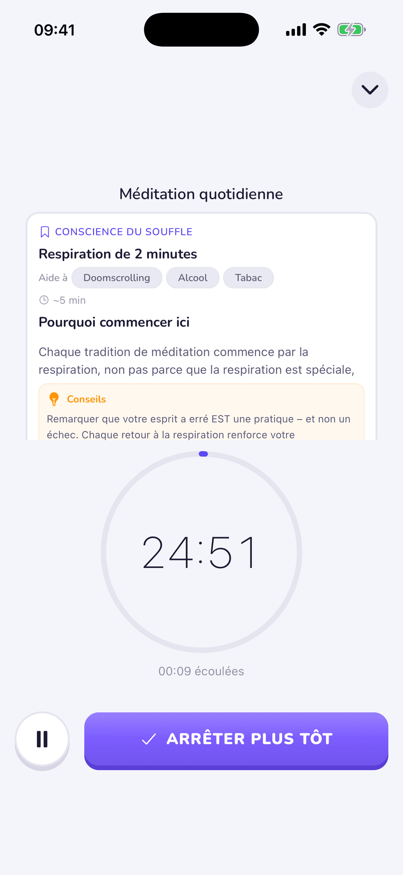 Minuteur de concentration