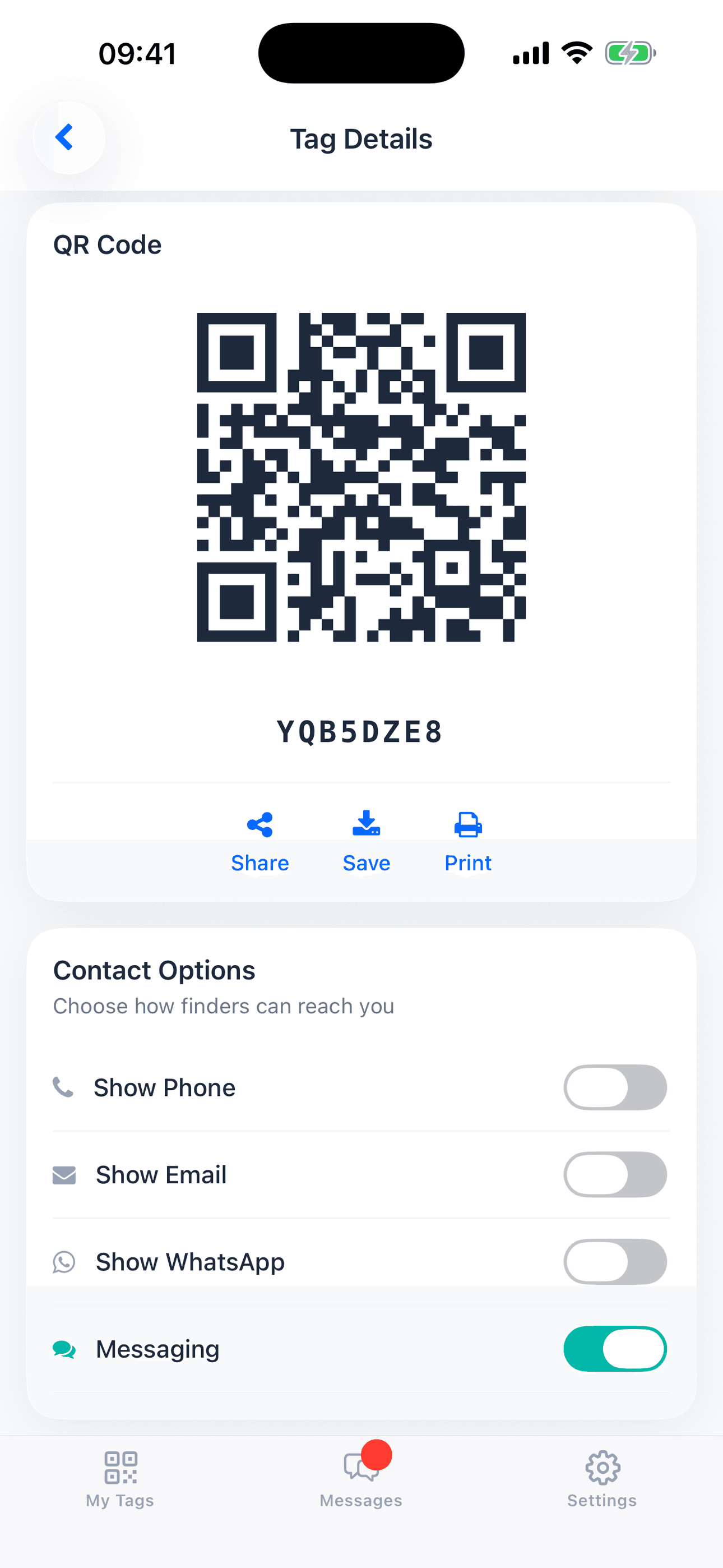 TagTrek app screenshot