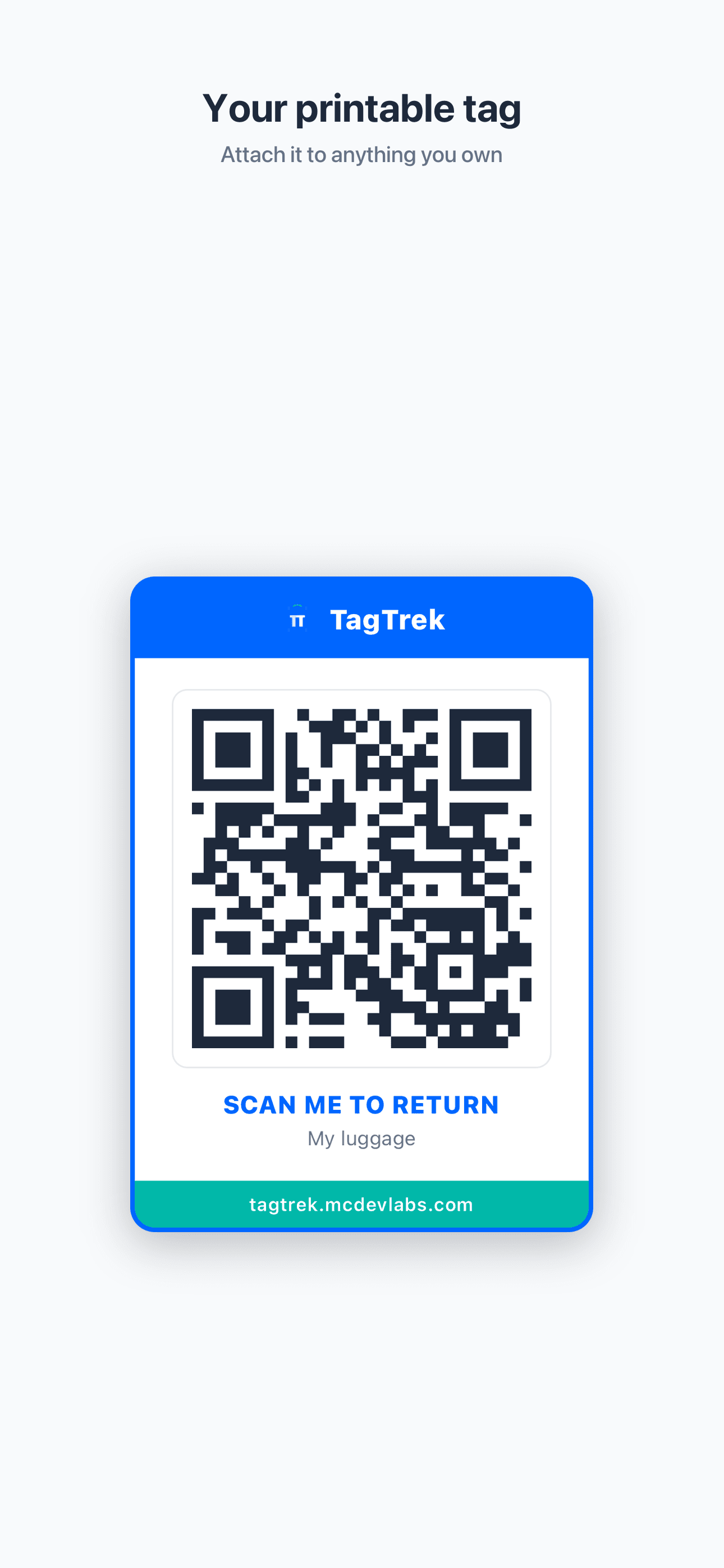 TagTrek app screenshot
