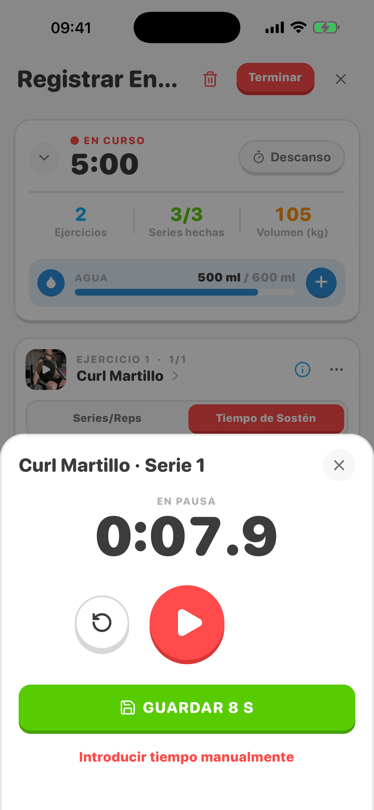 Temporizador de sostén