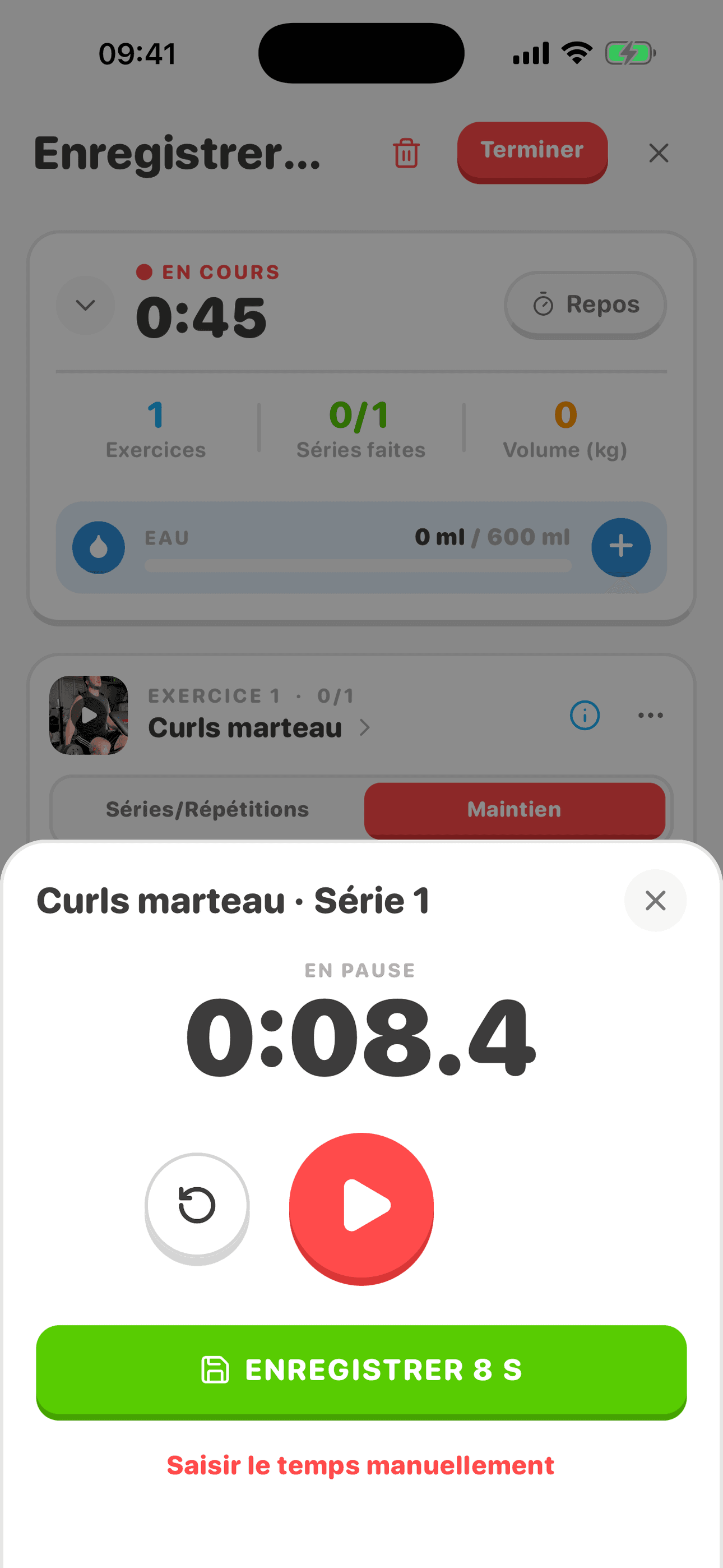 Minuteur de maintien