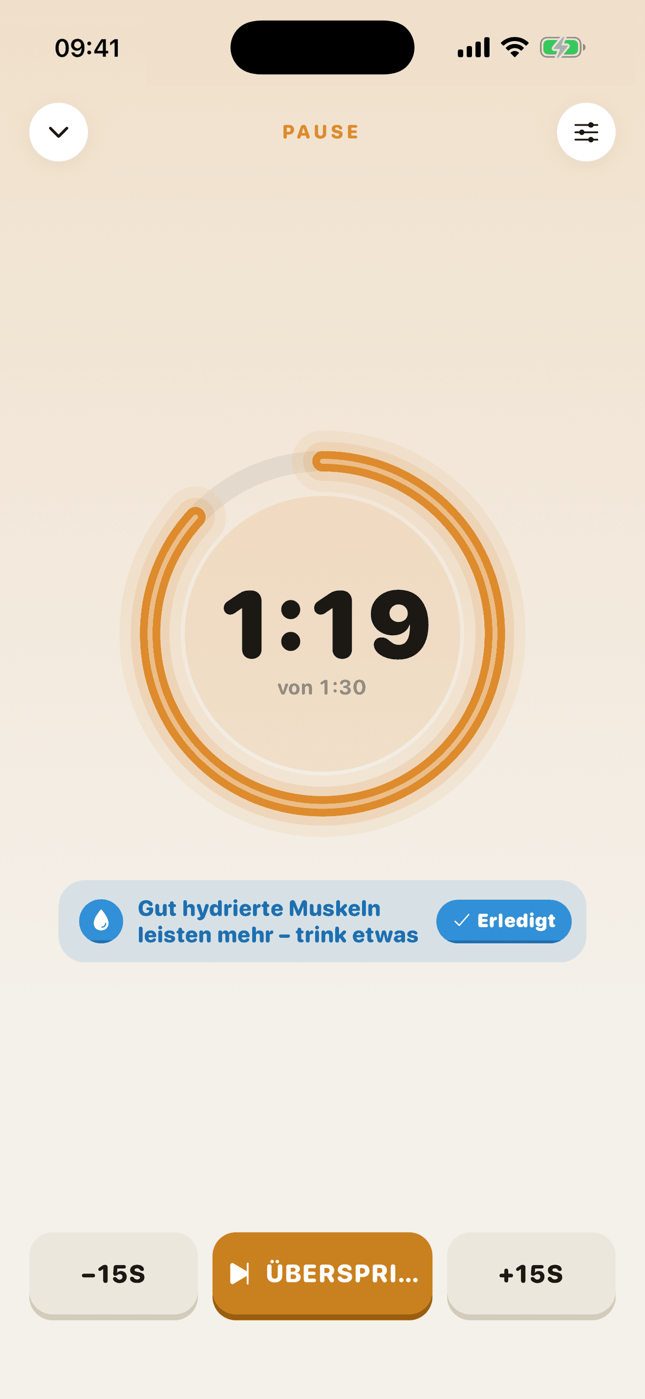 Fokussierter Pausen-Timer
