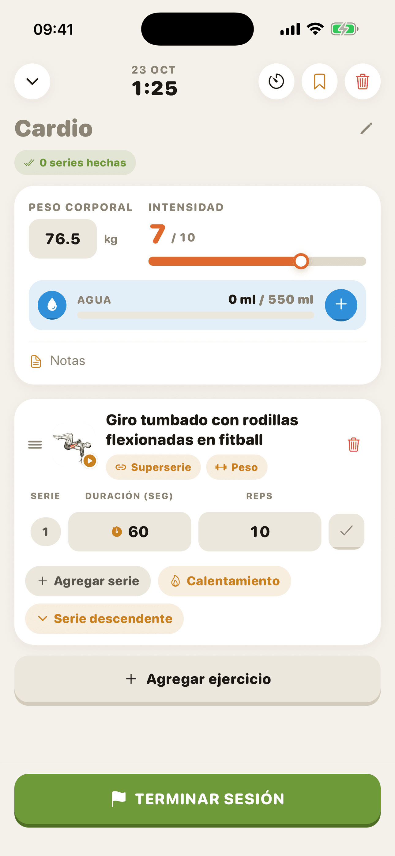 Registra series en segundos