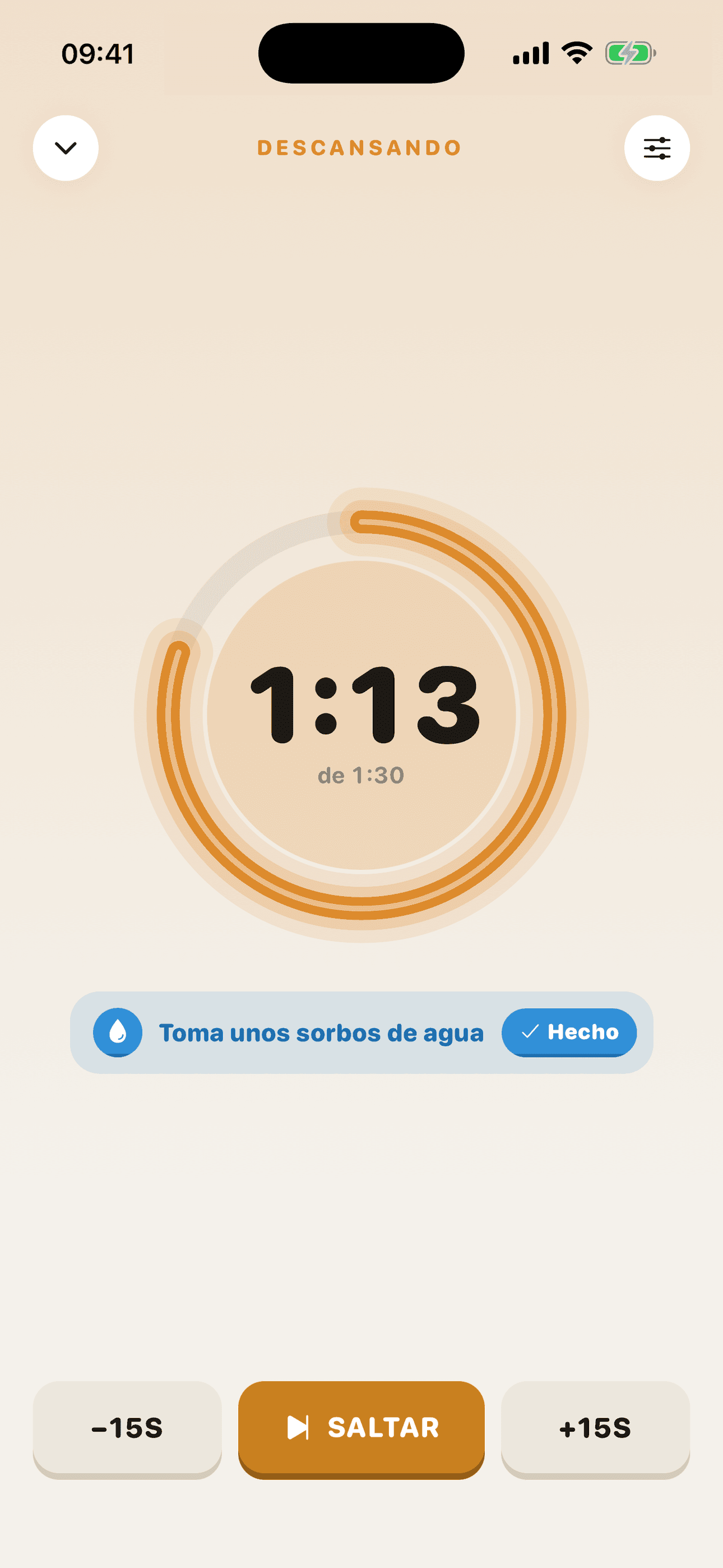 Temporizador de descanso