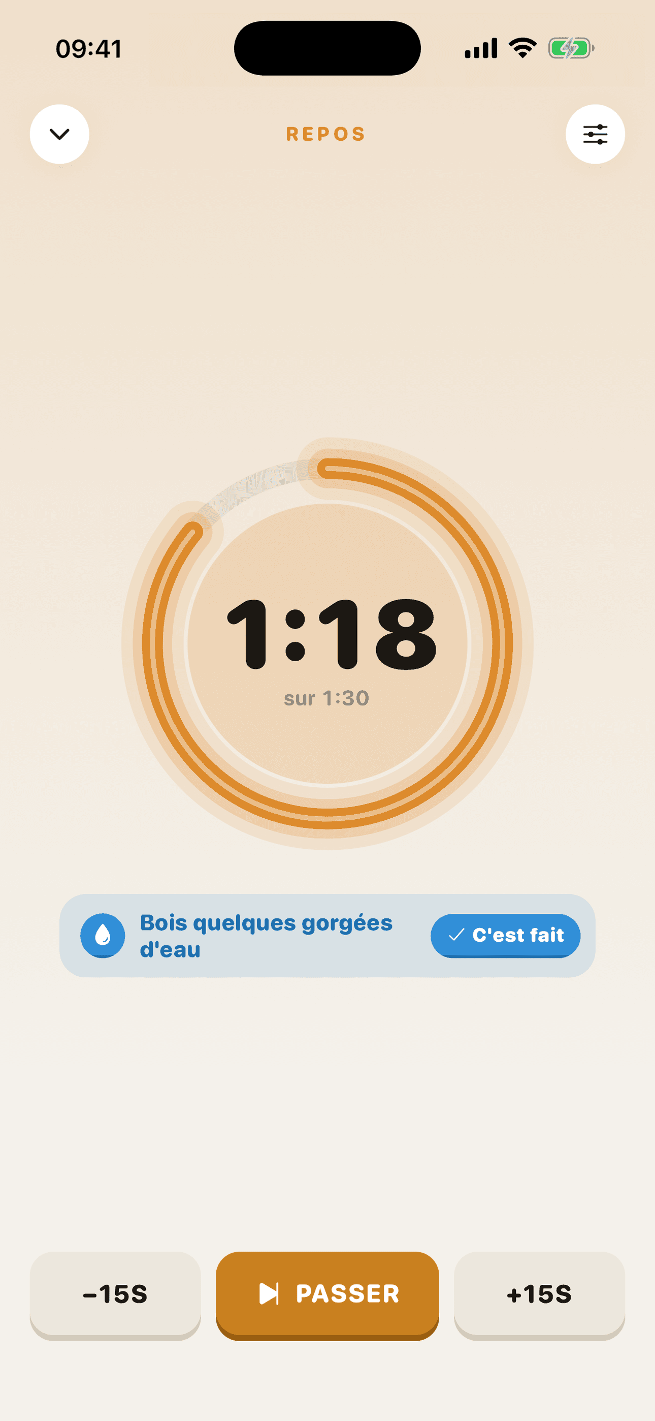 Minuteur de repos