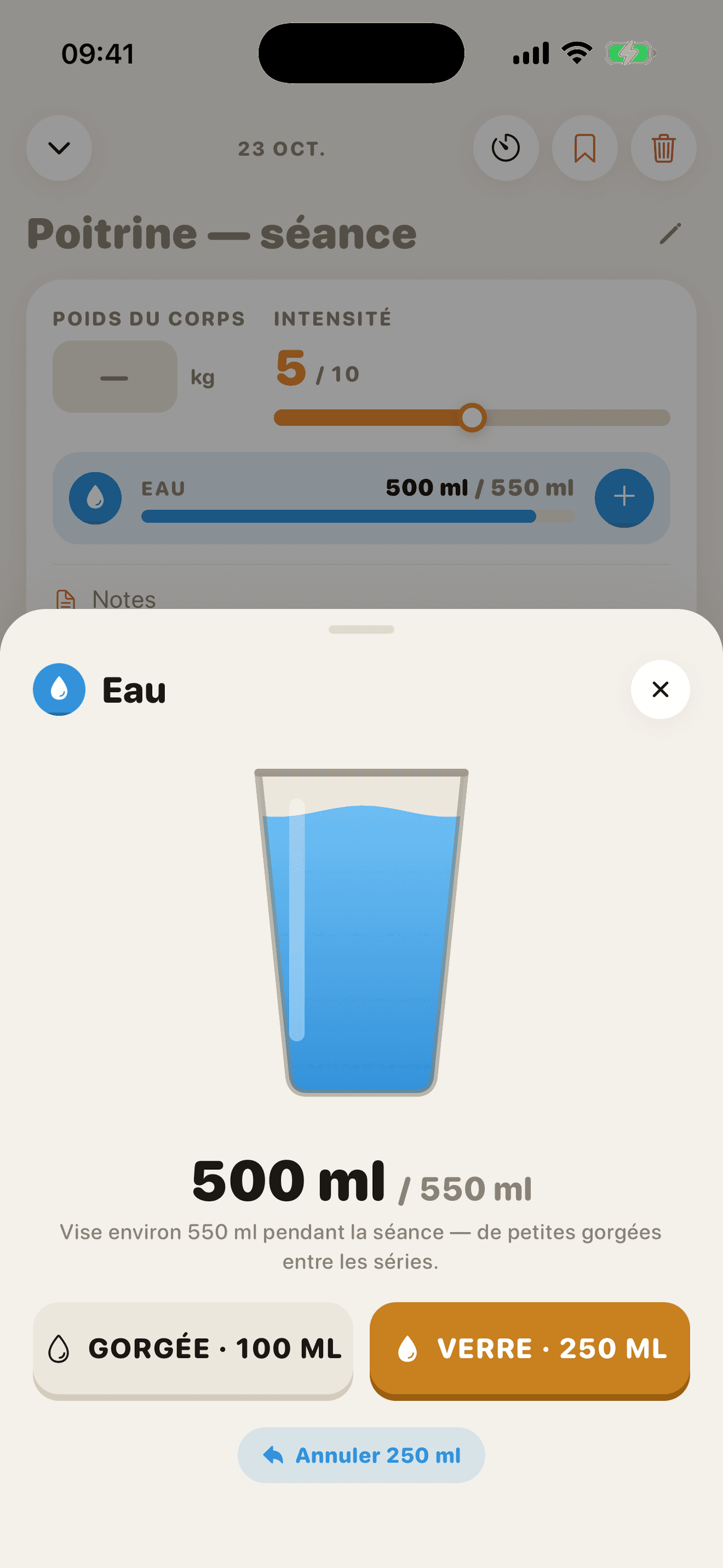 Suivi de l'hydratation