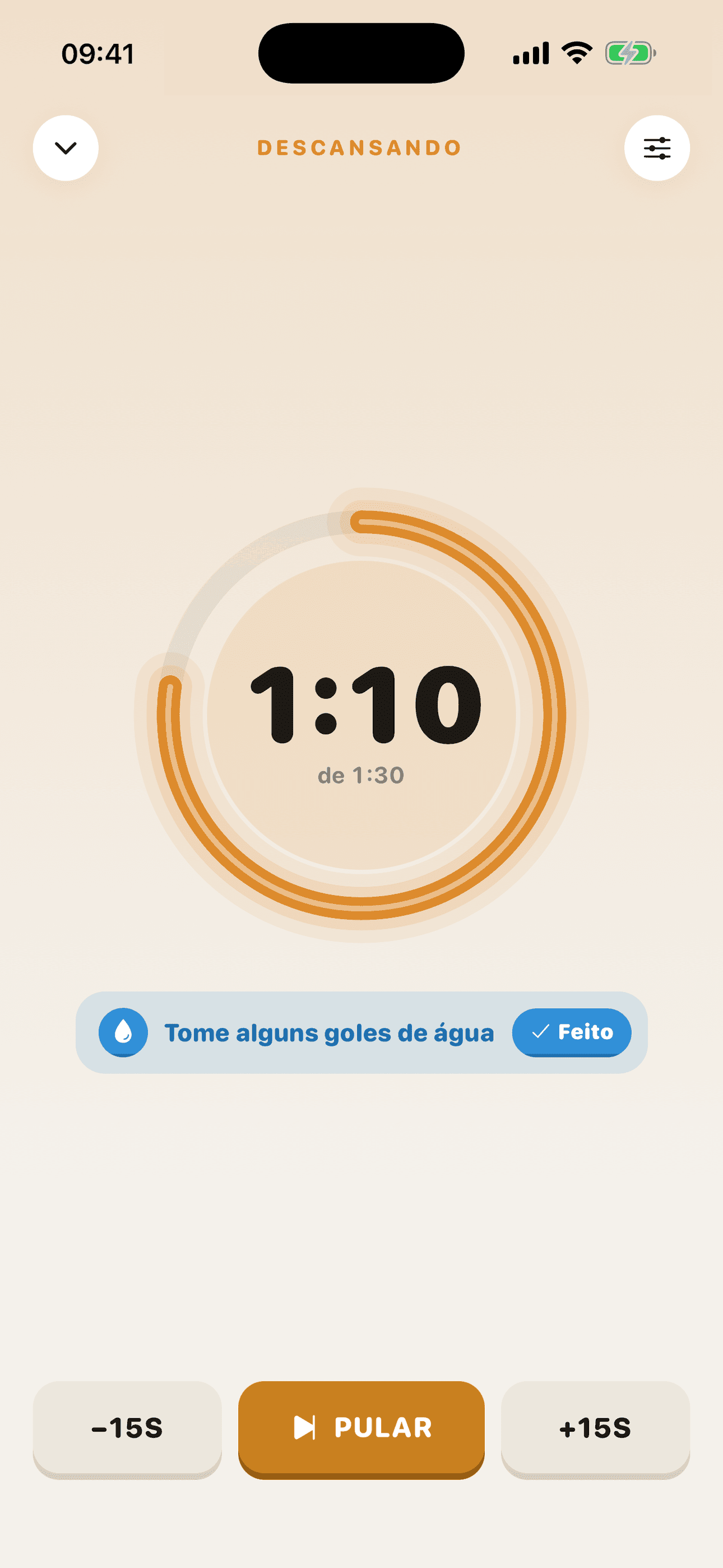 Timer de descanso