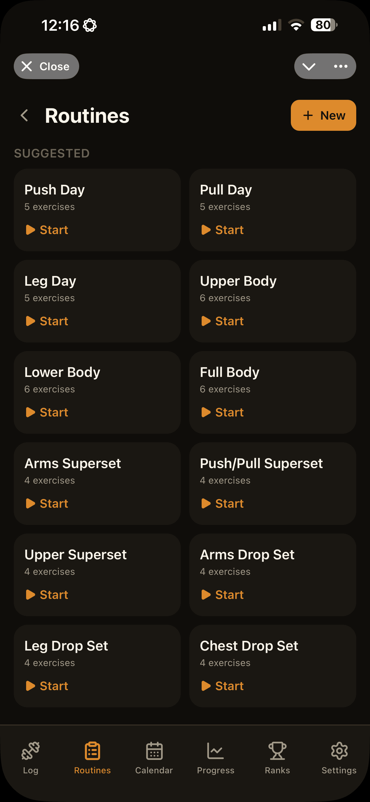 Pre-Built Routines