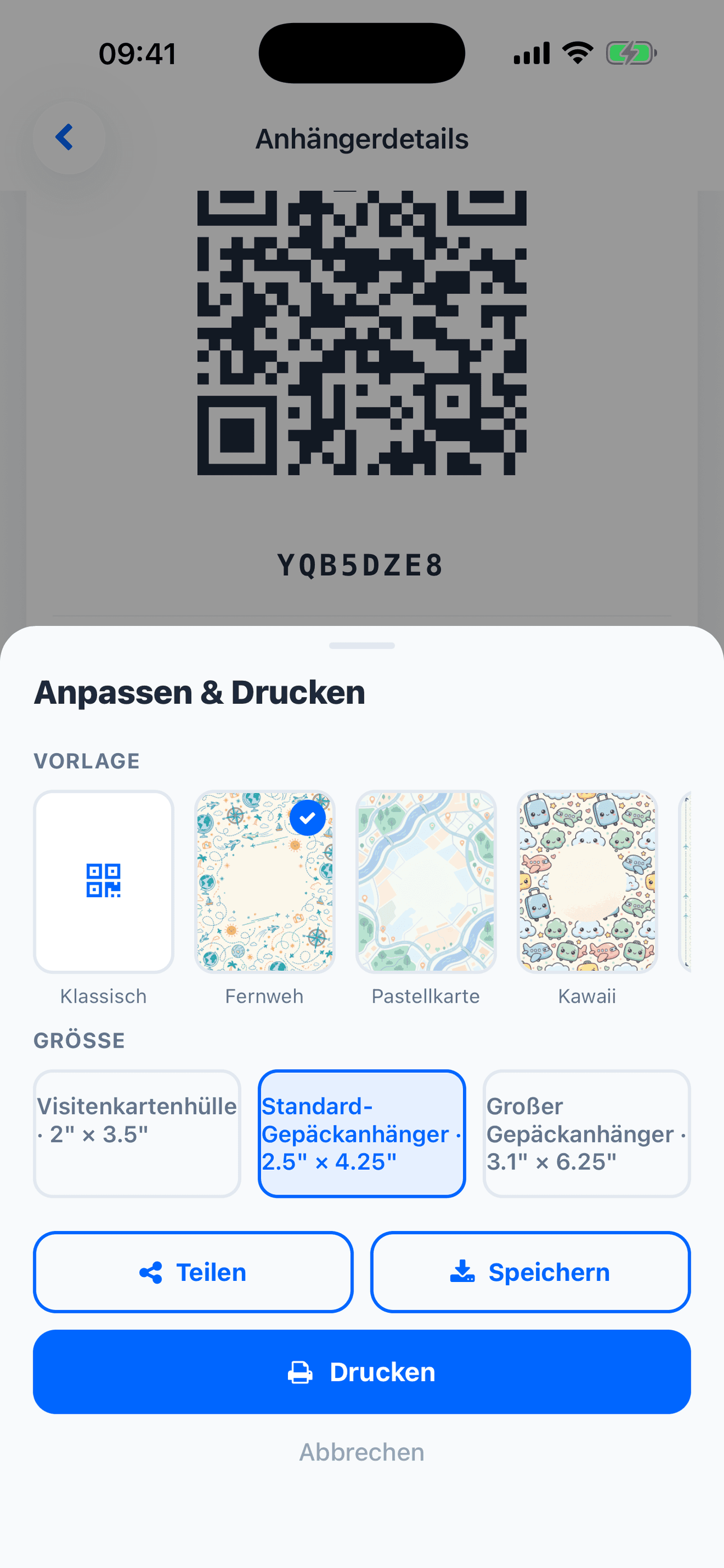 Druckfertige Tag-Designs