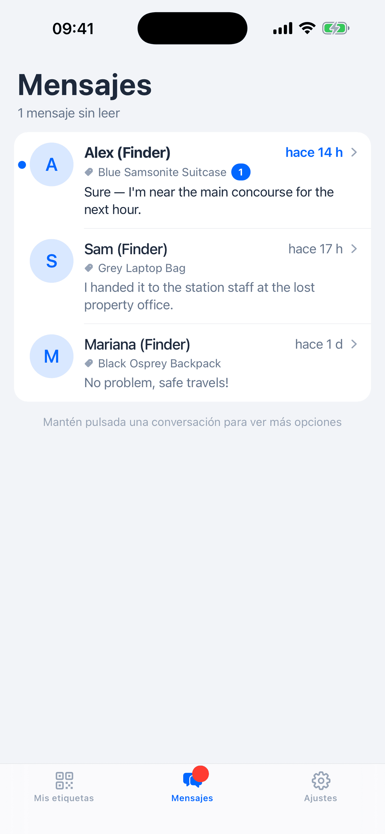 Una bandeja para todos los que encuentran